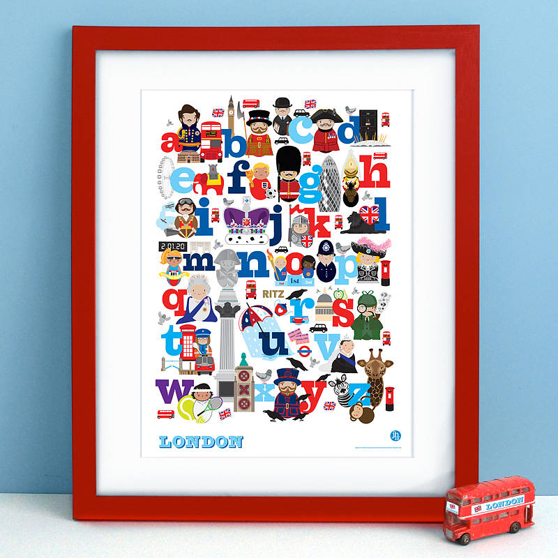 Alphabet Of London Print By Joanne Holbrook Originals